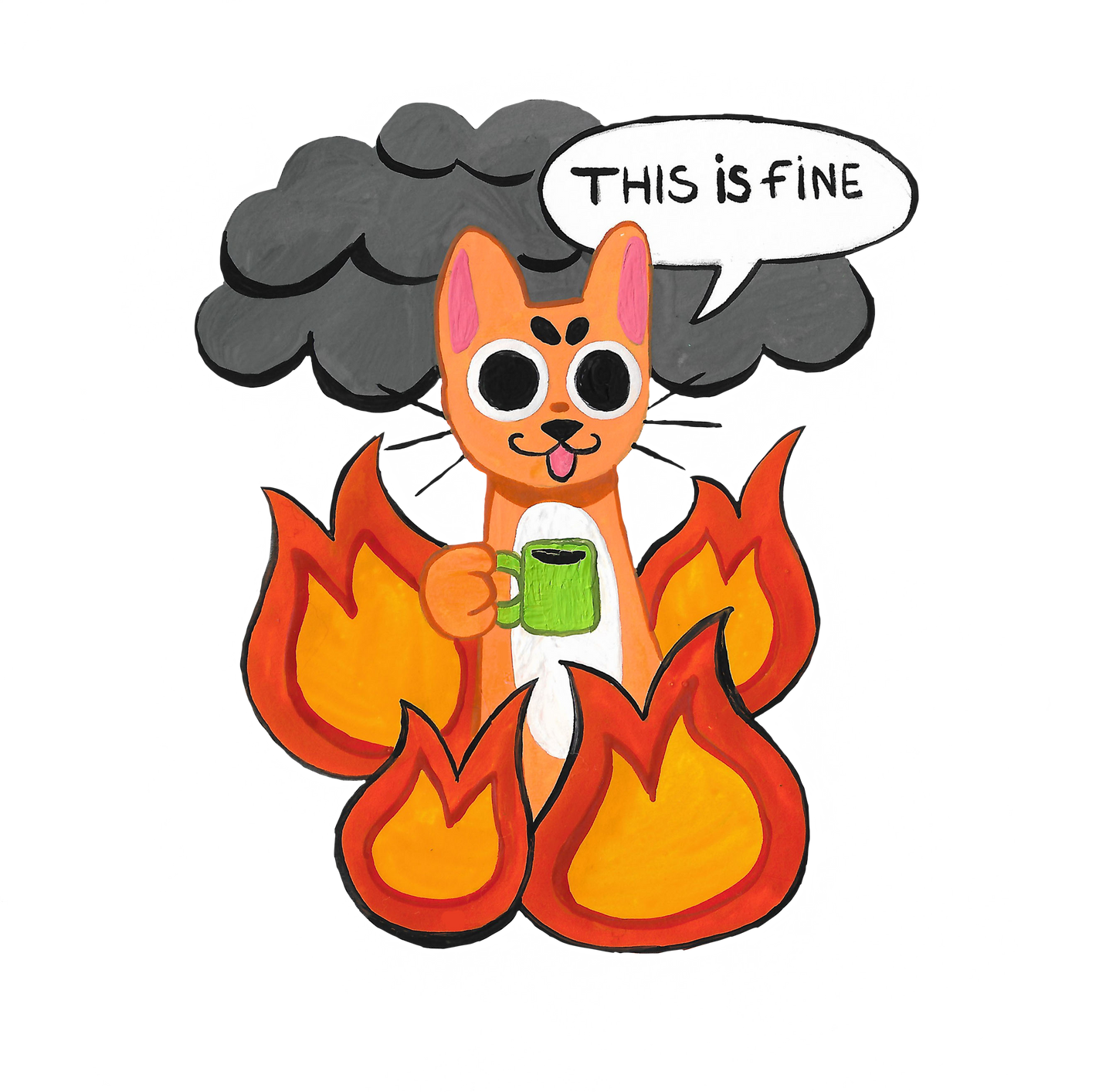 Sticker This is fine