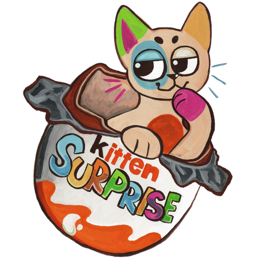 Sticker Kitten surprise
